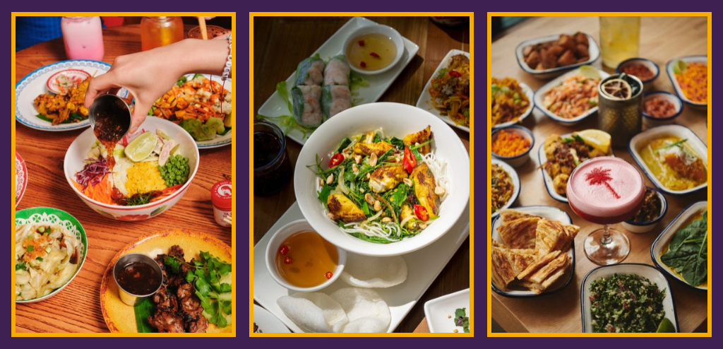 Food served at Rosa's Thai, Pho, The Coconut Tree