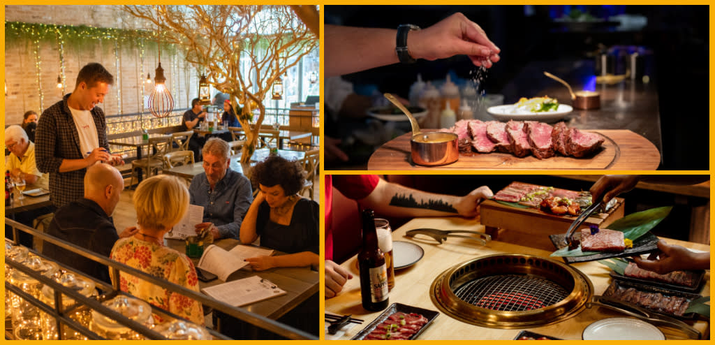 Collage of Mowgli Cheltenham, Sefs Steakhouse, Nagomi Cheltenham.