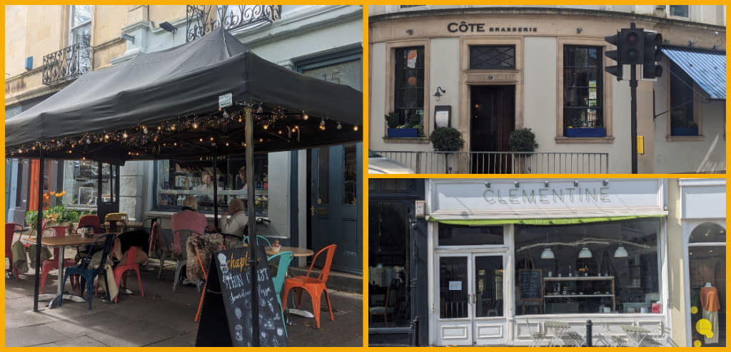 Collage of Chaplais Kitchen, Cote Brasserie, Clementine Cheltenham.