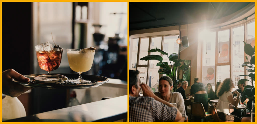 Drinks served at Parler Cheltenham.