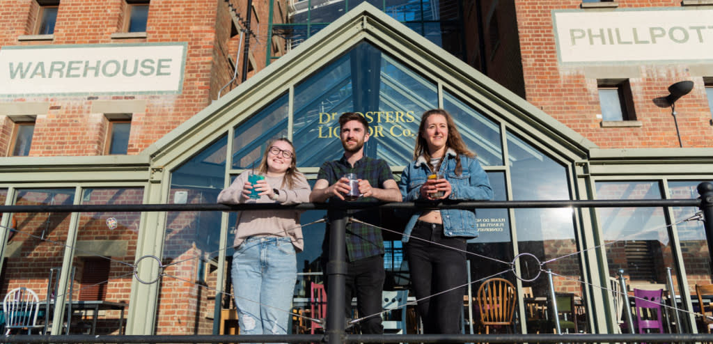 People outside Gloucester Warehouse