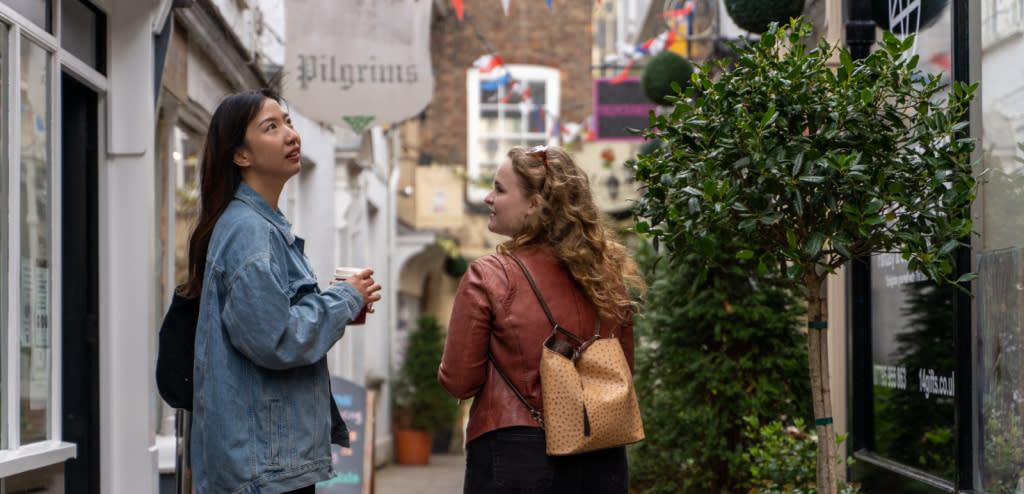 Ladies exploring Gloucester City Centre