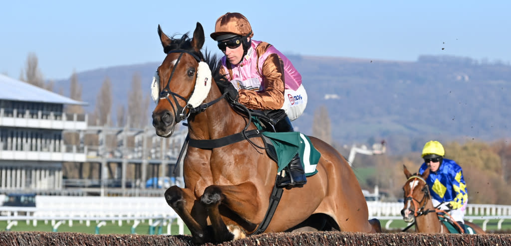 Horse racing at The Christmas Meeting at Cheltenham Racecourse.