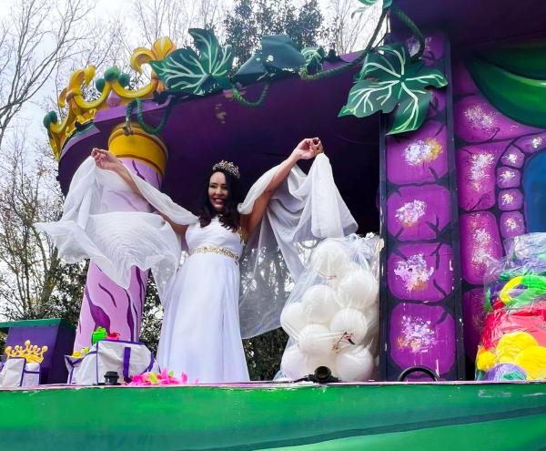 Krewe of Antheia Mardi Gras parade queen