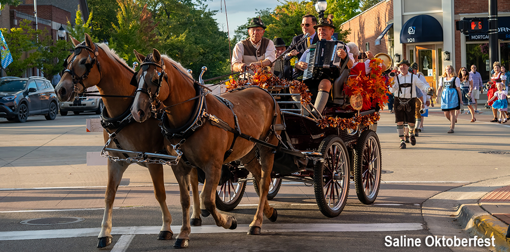 Horse Drawn Wagon at Saline Oktoberfest
