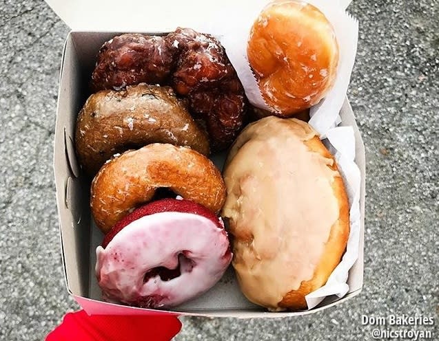 Dom Bakery box of donuts