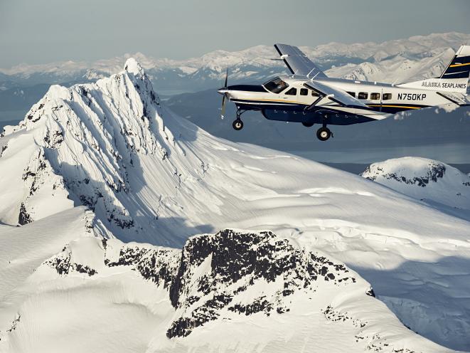Snowcapped Mountain & plane