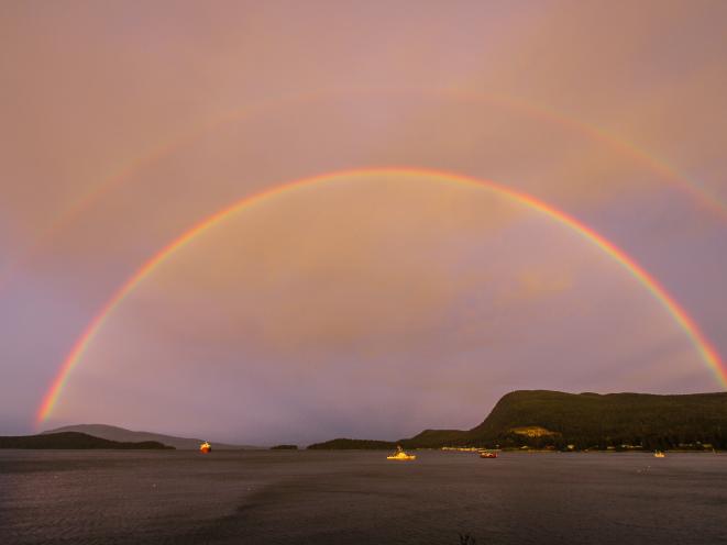 Auke Bay double rainbow