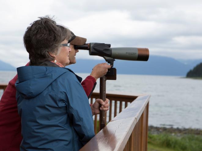 Orca Point Lodge - Searching for wildlife