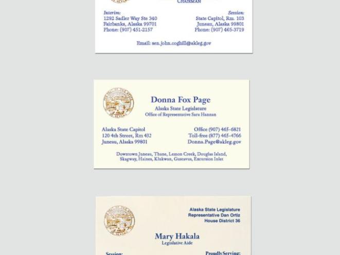 Legislative Business Cards w/ Gold Foil Stamp