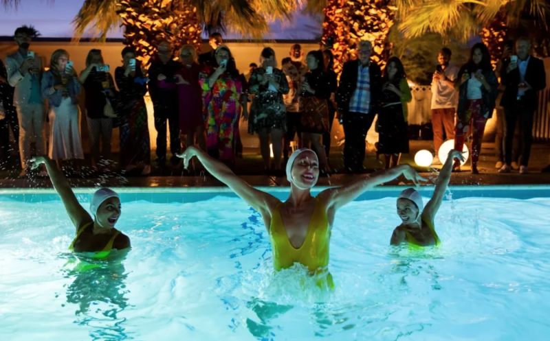Modernism Week Aqualillies swiming in pool