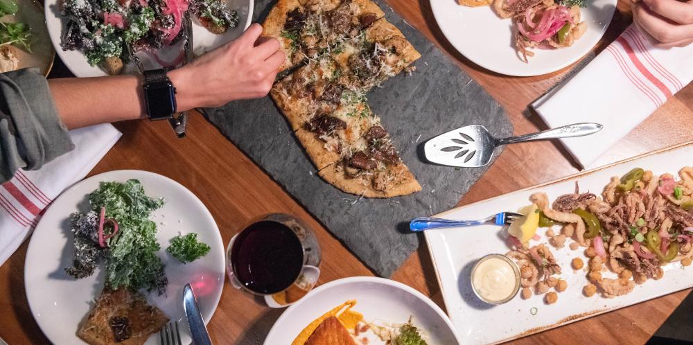 A local spread of food at Kindred Fare