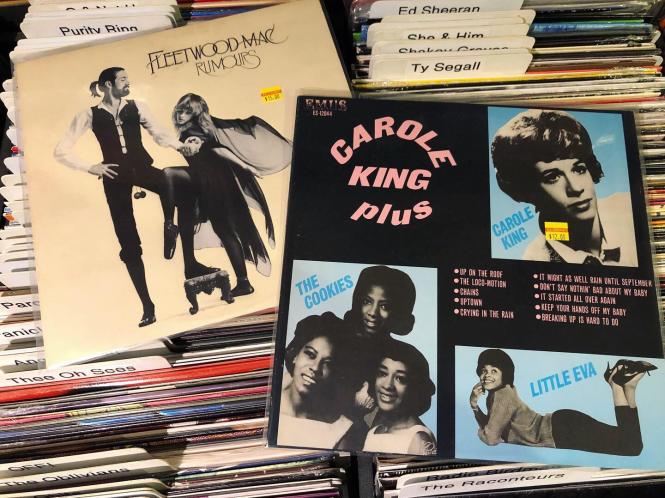 Classic 70's LPs featuring Fleetwood Mac and Carole King.