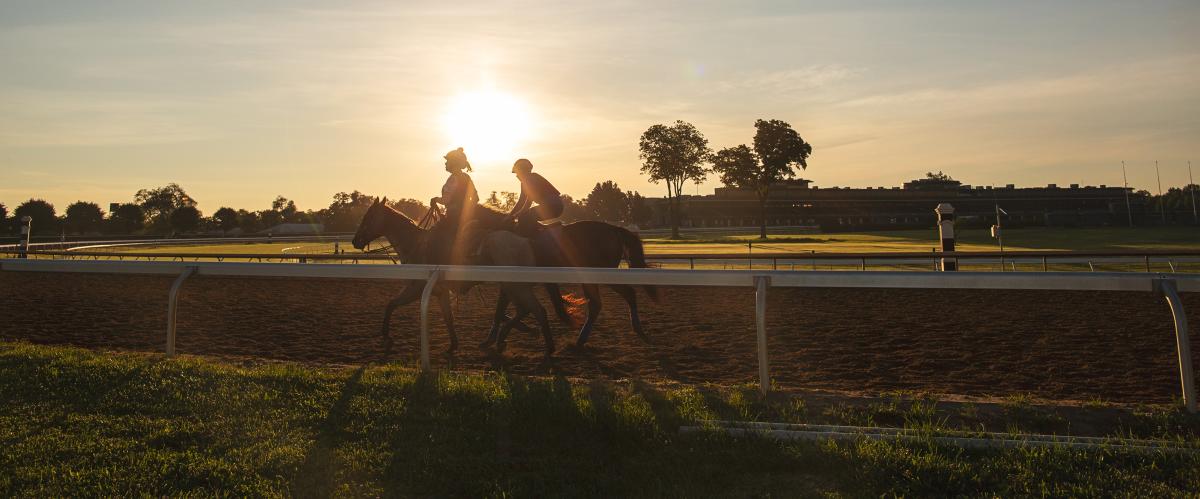 Keeneland at sunset