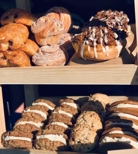 Pastry display at Black Market Bakers.