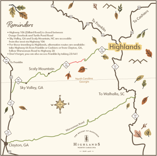 Highlands Access Map - Fall 2024