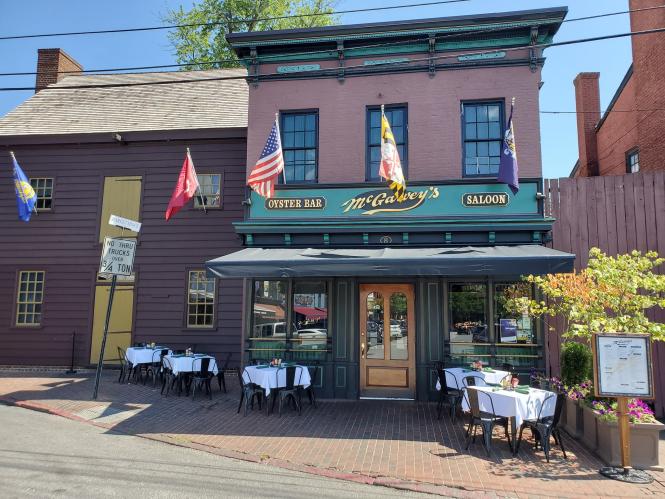 McGarvey's outdoor dining zone at Market Space.