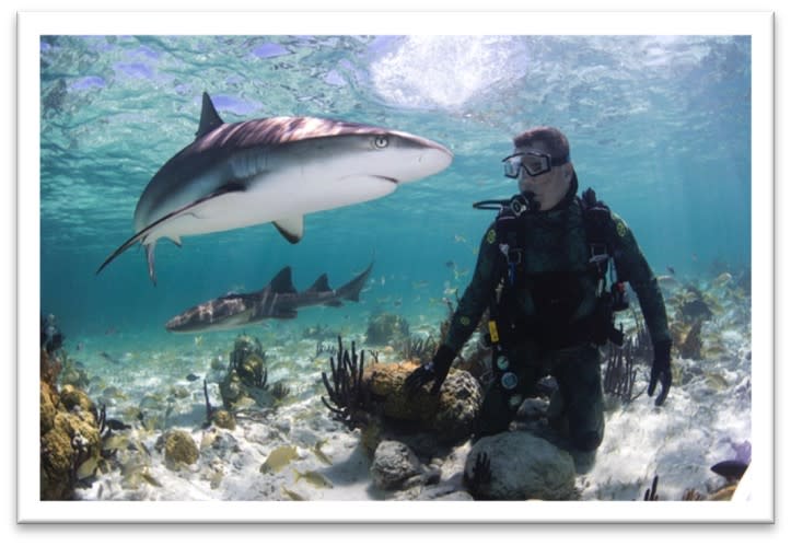 Greg Stunz with Shark