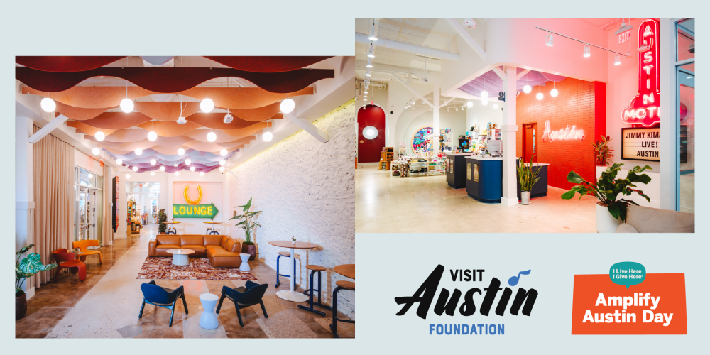 Graphic for Visit Austin Foundation's Amplify Austin Day event.