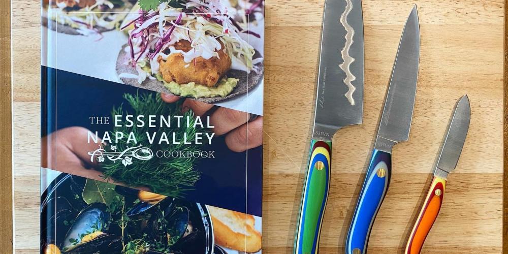 Essential Napa Valley Cookbook and Knives