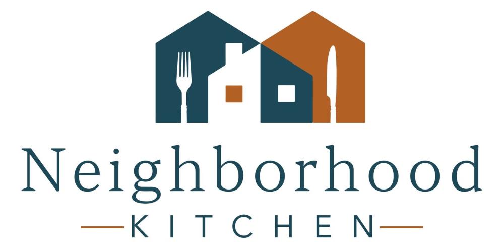Logo with design of house with knife and fork on either side of it, with name beneath