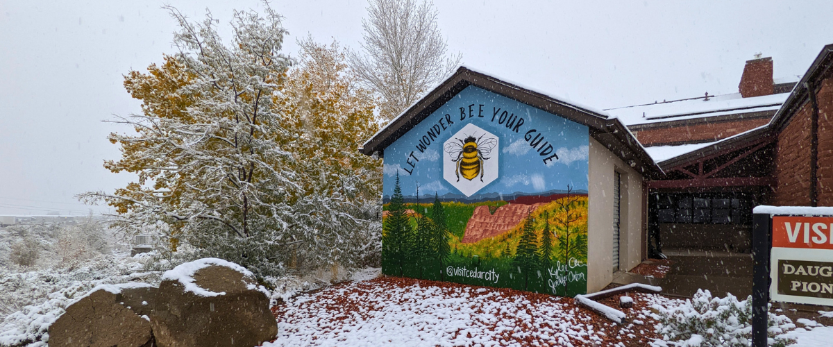 Let Wonder Bee Your Guide Mural - Visitor Center | Sized for Blog