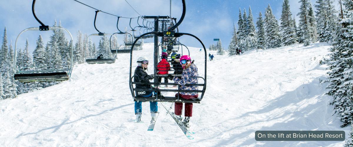 On the lift at Brian Head Resort
