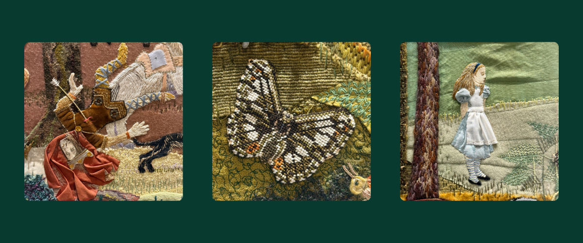New Forest embroidery 3 detail in border
