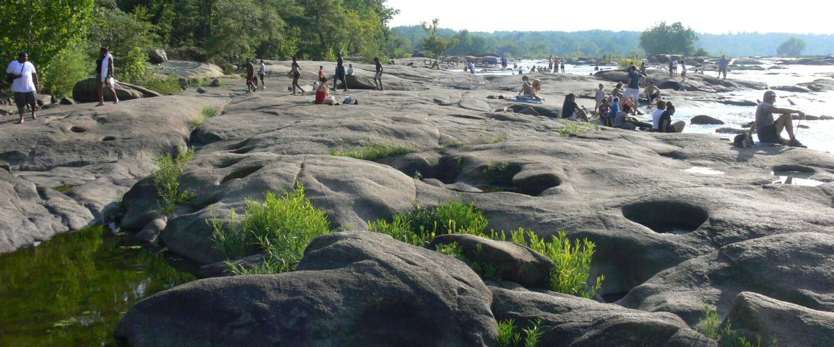 Crowd Of People On Belle Isle In Richmond, VA