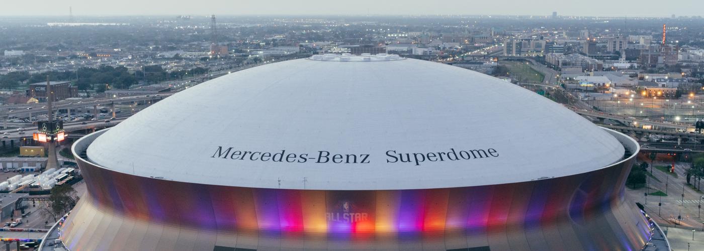 View of the Superdome from Hyatt Regency Rooftop