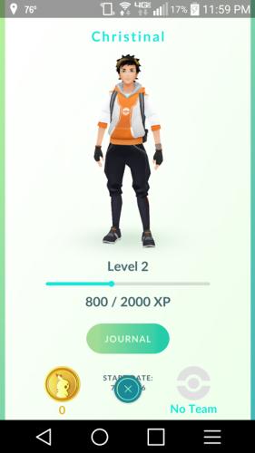 A trainer, the typical appearance of a player in the Pokemon GO app.
