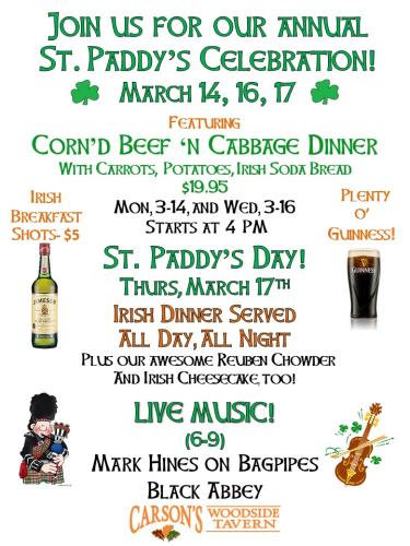 Carson's St. Paddy's Celebration