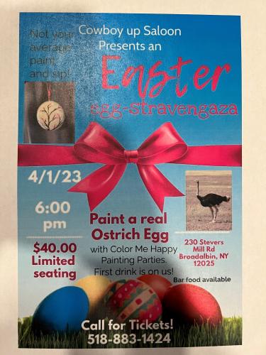 Cowboy Paint & Sip flyer