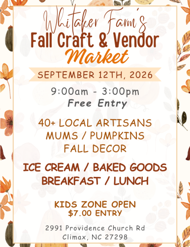 Fall Craft and Vendor Market at Whitaker Farms