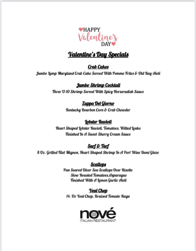 Nove Valentine's Day Dinner