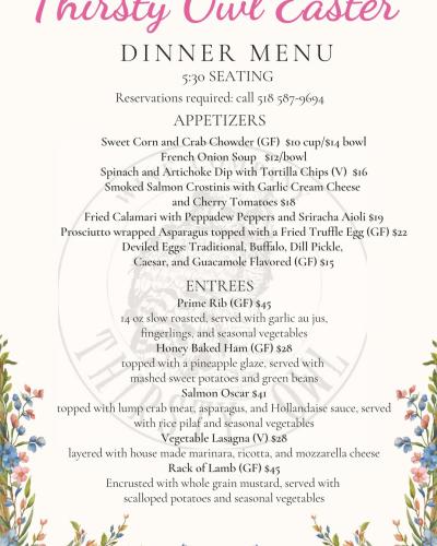 easter menu