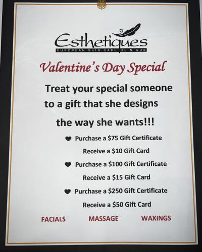 Valentine's Day specials for spa