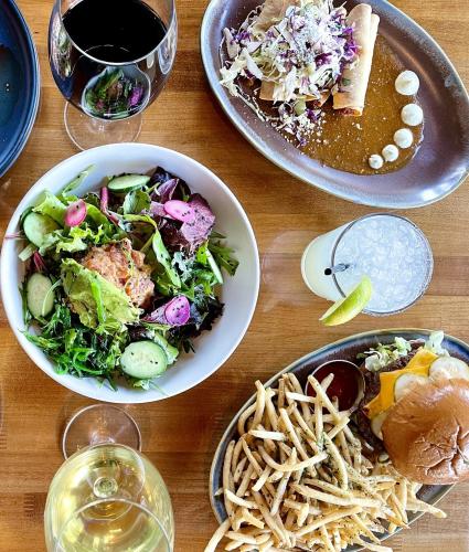 A spread of food at Chapter One: modern local