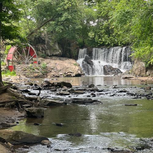 Waterfall and Mill near Lake Louise Park