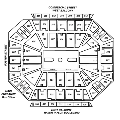 Basketball Map - DCU Center