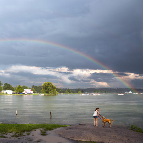 Rainbow over Owasco Lake