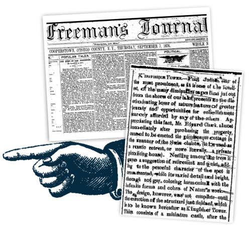 The Freeman's Journal, September 7, 1876, page 3 — original article describing Kingfisher Tower