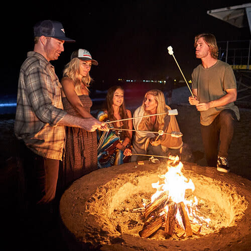 Friends Beach Night Bonfire