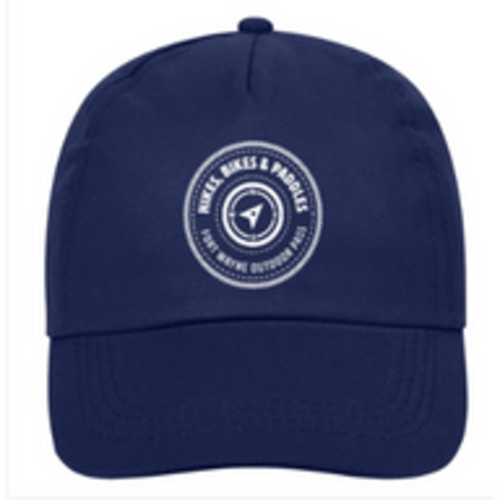 Hikes Bikes Paddles navy blue baseball cap