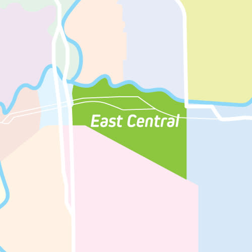 East Central Neighborhoods Map