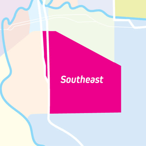 Southeast Neighborhoods Map