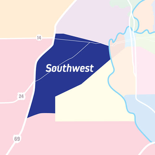 Southwest Neighborhoods Map