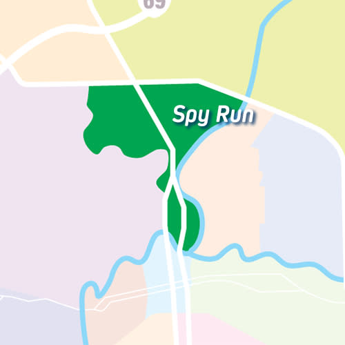 Spy Run Neighborhoods Map
