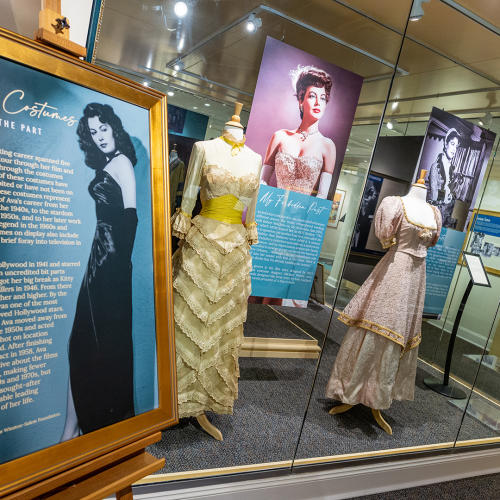 Costume exhibit at the Ava Gardner Museum in Smithfield, NC.
