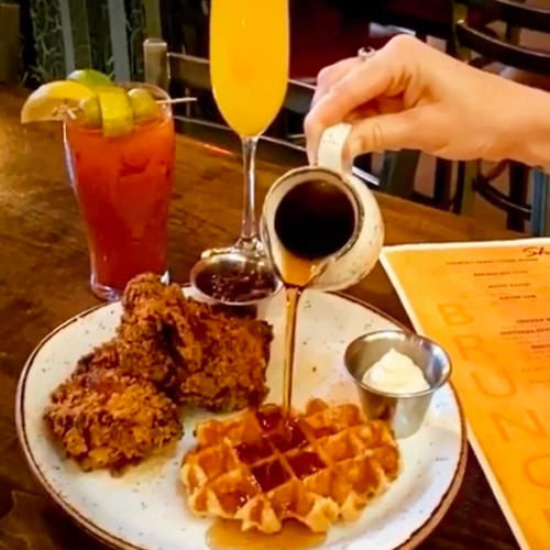 Thyme Chicken and Waffles